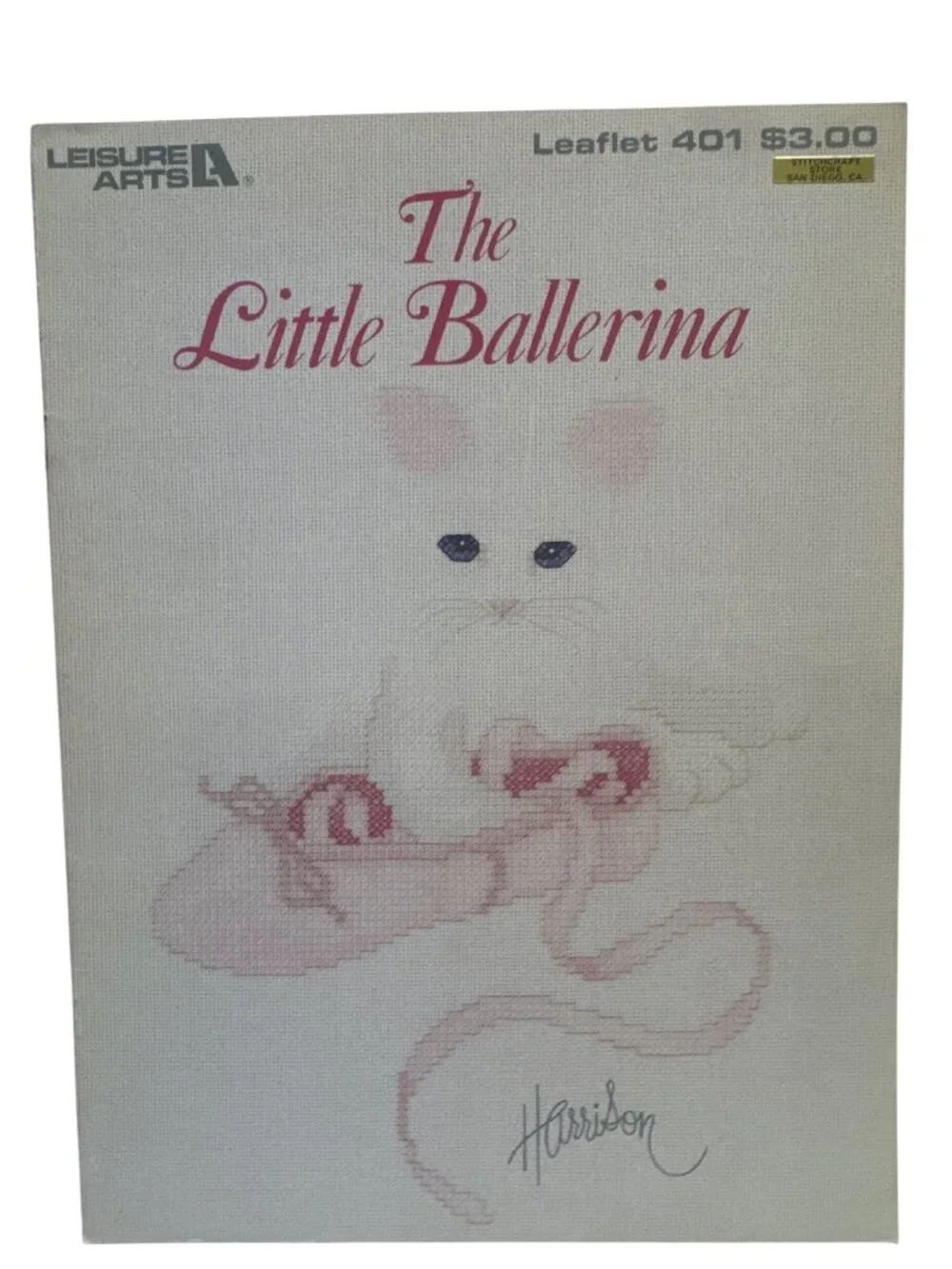The Little Ballerina Cross Stitch Pattern Leaflet Leisure Arts 401 Booklet 1985